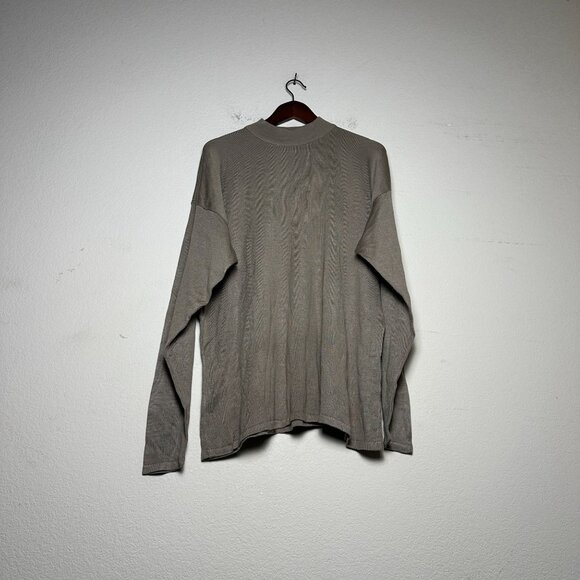 VTG Jhane Barnes Silk 90s Sweater Men XL Crewneck Pullover Lightweight Minimal - Picture 4 of 16